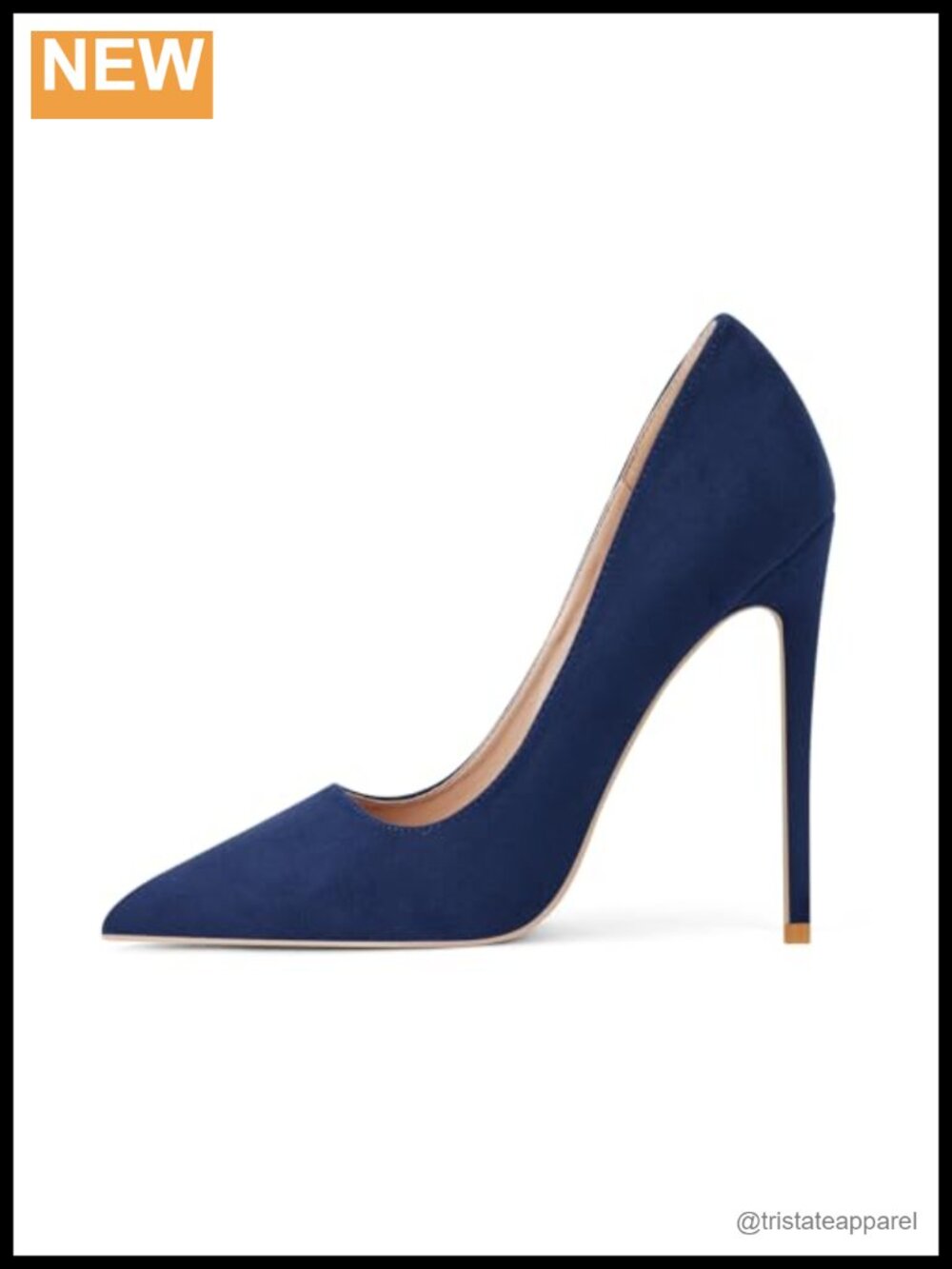 Elisabet Tang Women's Pointed Toe Stiletto High Heel Pumps Faux Suede 4.7in